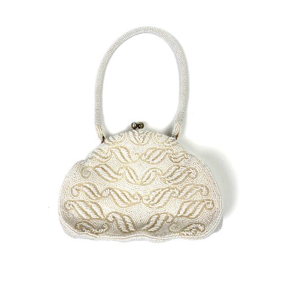 Vintage 60s Japanese Beaded Purse Handbag - Picture 1 of 4